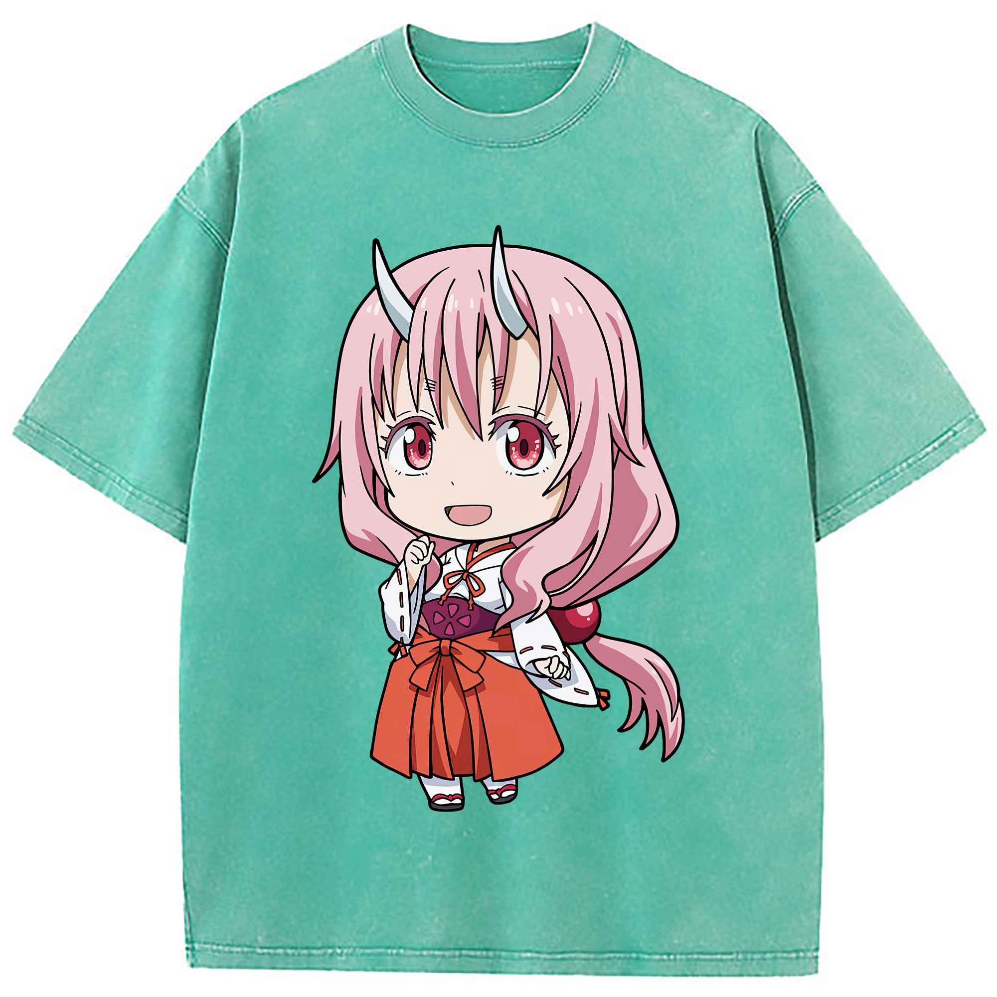（画像用） 転スラ Regarding Reincarnated to Slime 綿100% ヴィンテージ風 半袖Tシャツ（フロントプリント）
